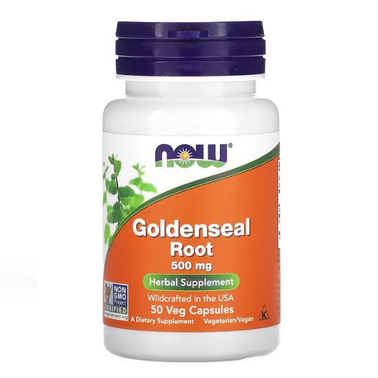 Goldenseal Root, 500mg, 50 vcaps, NOW Foods - Vitax.ro