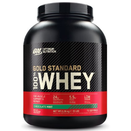 Gold Standard 100% Whey, Chocolate Mint, 2270g, Optimum Nutrition - Vitax.ro