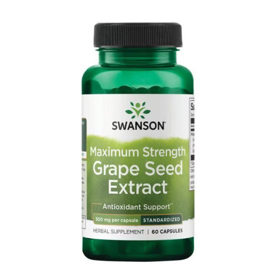 Grape Seed Extract, Maximum Strength, 60 caps, Swanson - Vitax.ro
