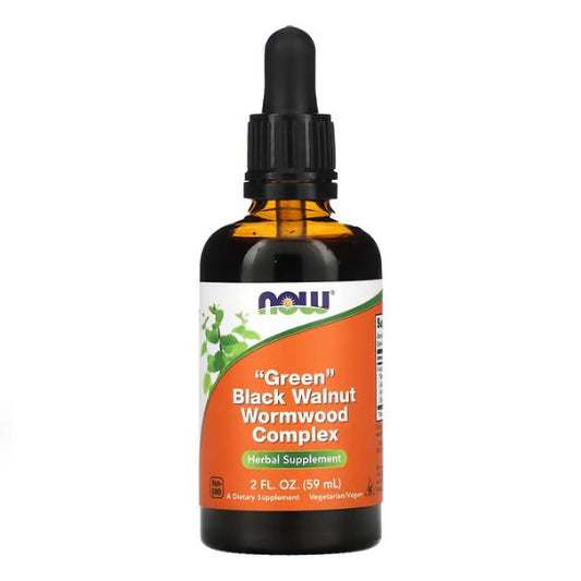 Green Black Walnut Wormwood Complex, 59 ml, NOW Foods - Vitax.ro