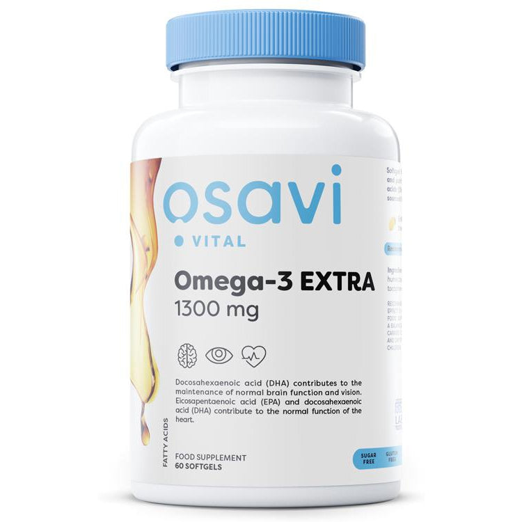 Omega-3 Extra, 1300mg (Lemon) - 60 softgels - Vitax.ro