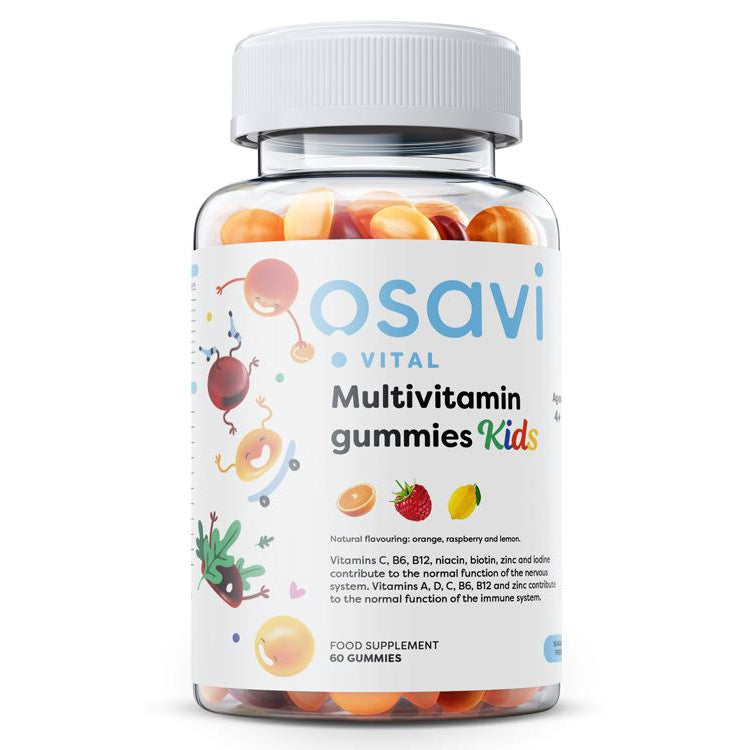 Multivitamin Gummies Kids, Orange Raspberry Lemon (Sugar free) - 60 gummies - Vitax.ro