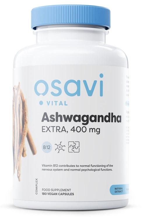 Ashwagandha Extra, 400mg - 180 vegan caps - Vitax.ro