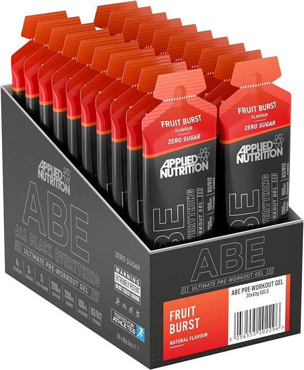 ABE - All Black Everything Gel, Fruit Burst, 20 x 60g, Applied Nutrition - Vitax.ro