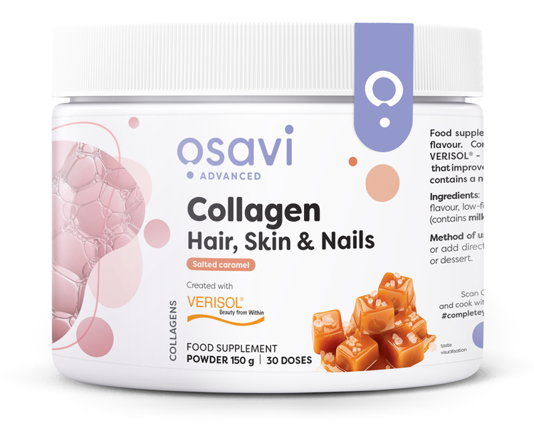 Collagen Peptides - Hair, Skin & Nails, Salted Caramel - 150g - Vitax.ro