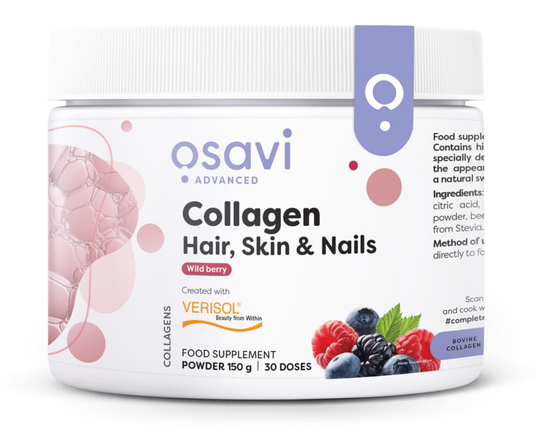 Collagen Peptides - Hair, Skin & Nails, Wild Berry - 150g - Vitax.ro