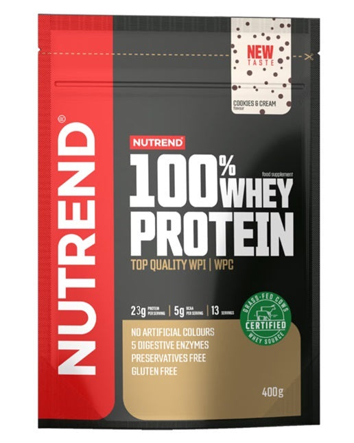 100% Whey Protein, Cookies & Cream , 400g, Nutrend - Vitax.ro