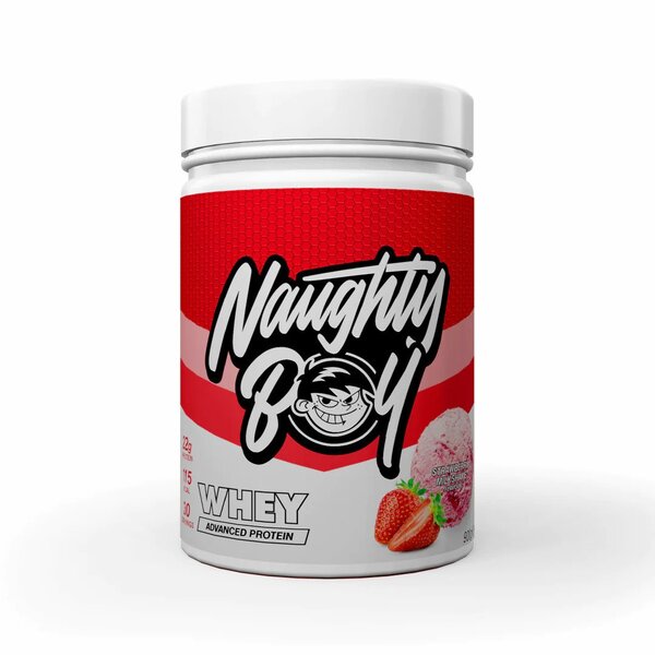 Advanced Whey, Strawberry Milkshake, 900g, Naughty Boy - Vitax.ro