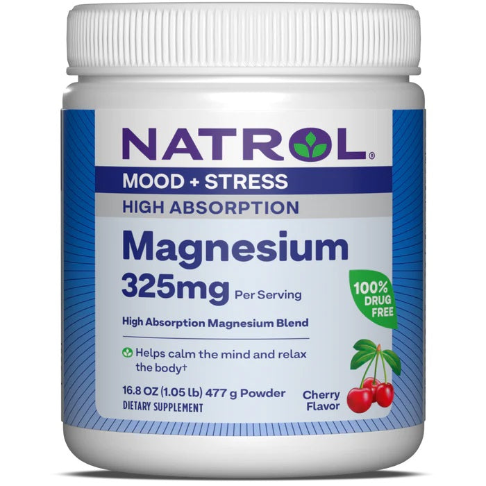 High Absorption Magnesium, 325mg, Cherry, 477g, Natrol - Vitax.ro