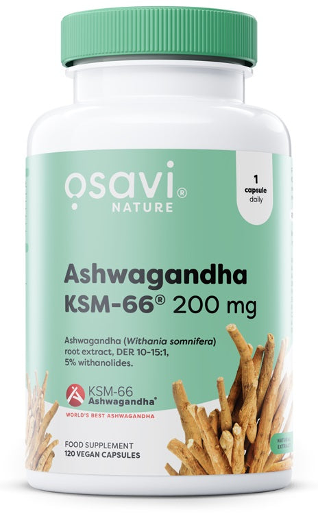 Ashwagandha KSM-66, 200mg - 120 vegan caps - Vitax.ro
