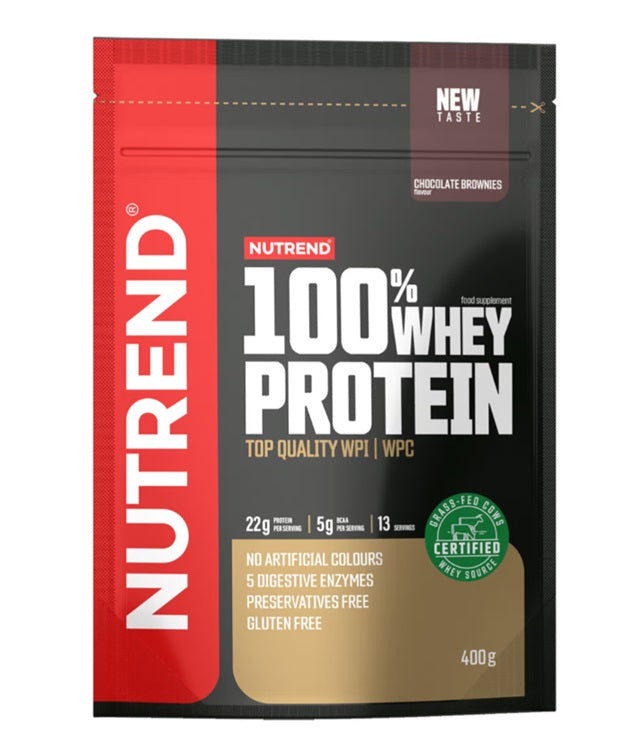 100% Whey Protein, Chocolate Brownies, 400g, Nutrend - Vitax.ro