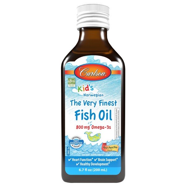 Kid's The Very Finest Fish Oil, 800mg Just Peachie - 200 ml. - Vitax.ro