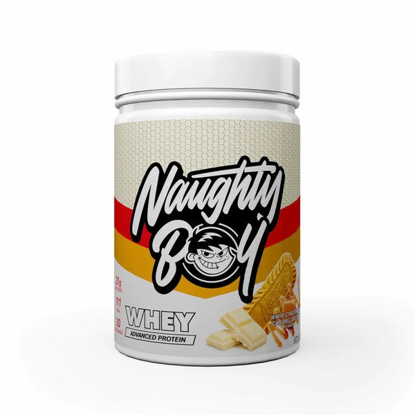Advanced Whey, White Chocolate Caramel Biscuit, 900g, Naughty Boy - Vitax.ro