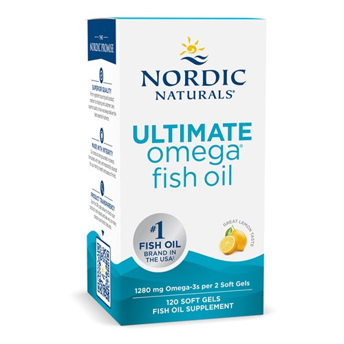 Ultimate Omega Fish Oil, 1280mg Lemon - 120 softgels - Vitax.ro