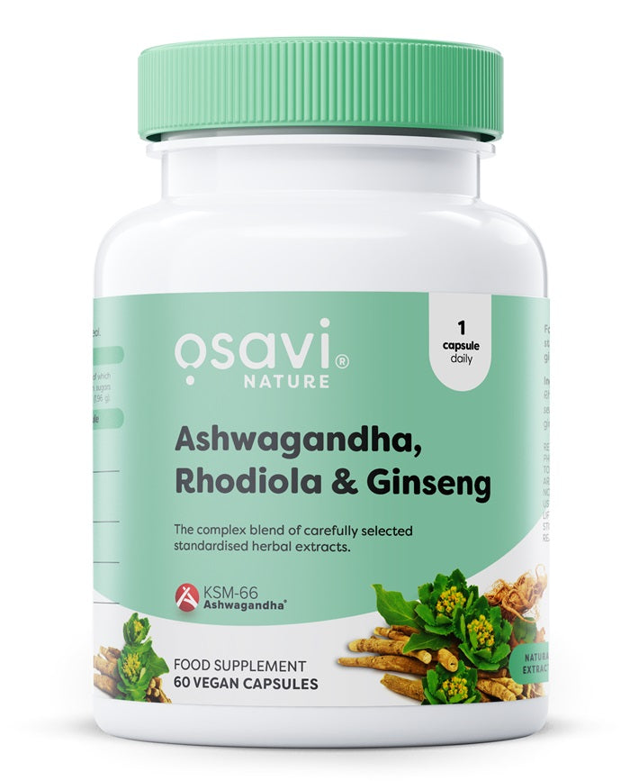 Ashwagandha + Rhodiola & Ginseng, 60, Osavi - Vitax.ro