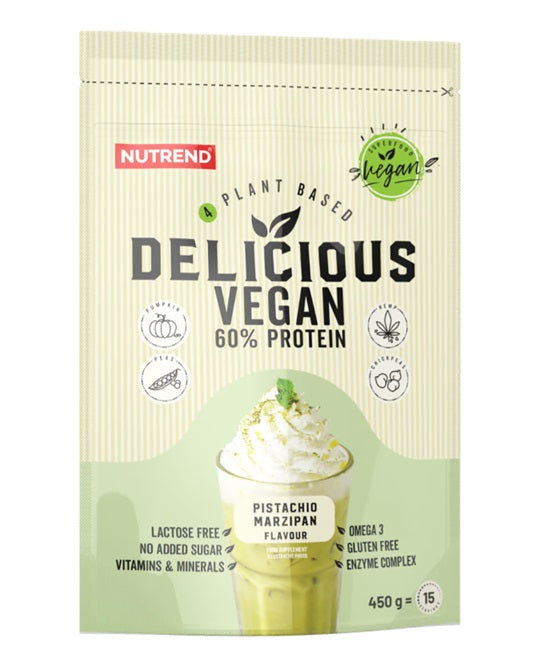 Delicious Vegan, Pistachio Marzipan, 450g, Nutrend - Vitax.ro