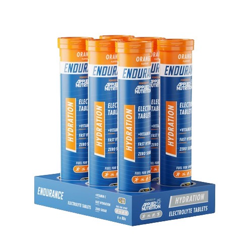 Endurance Hydration Electrolyte Effervescent Tablets, Orange - 6 x 20 tabs - Vitax.ro