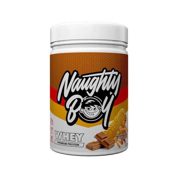 Advanced Whey, Milk Chocolate Caramel Biscuit, 900g, Naughty Boy - Vitax.ro