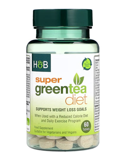 Super Green Tea Diet, 60 tabs, Holland & Barrett - Vitax.ro