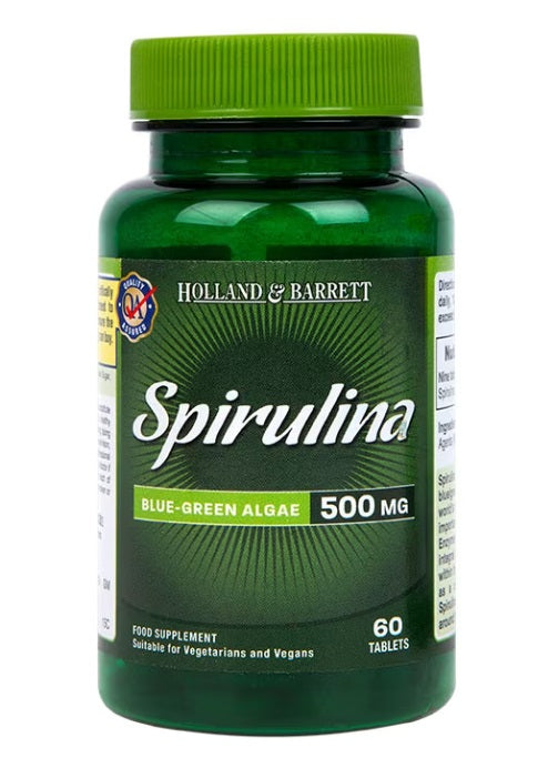 Spirulina, 500mg, 60 tabs, Holland & Barrett - Vitax.ro