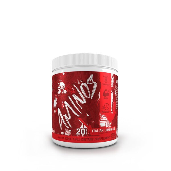 Aminos - Code Red, Italian Lemon Ice, 224g, 5% Nutrition - Vitax.ro