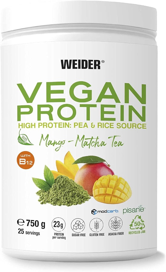 Vegan Protein, Mango & Matcha Tea, 750g, Weider - Vitax.ro