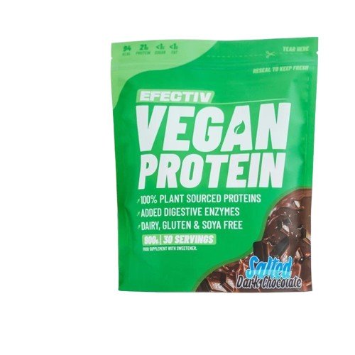Vegan Protein Bag, Salted Dark Chocolate, 900g, Efectiv Nutrition - Vitax.ro