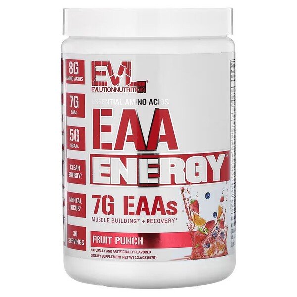 EAA Energy, Fruit Punch, 357g, EVLution Nutrition - Vitax.ro