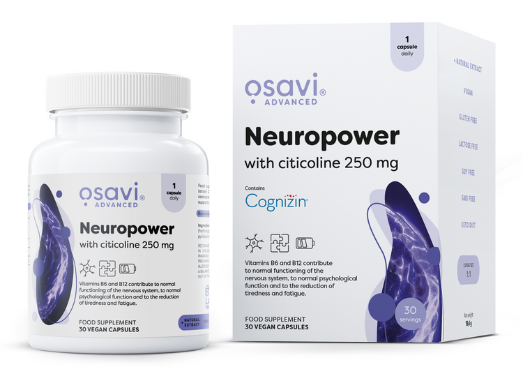 Neuropower with Citicoline, 250mg, 30 vegan caps, Osavi - Vitax.ro
