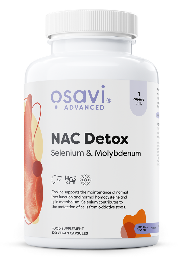 NAC Detox, Selenium & Molybdenum, 120 vegan caps, Osavi - Vitax.ro