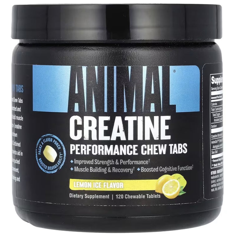 Animal Creatine Chews, Lemon Ice, 120 chewable tablets, Universal Nutrition - Vitax.ro