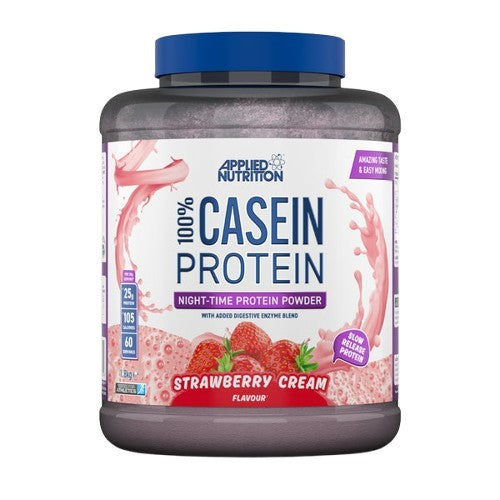 100% Casein Protein, Strawberry Cream, 1800g, Applied Nutrition - Vitax.ro