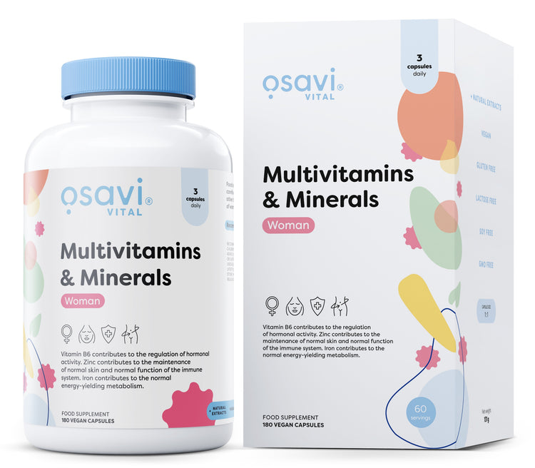 Multivitamins & Minerals Woman, 180 vegan caps, Osavi - Vitax.ro