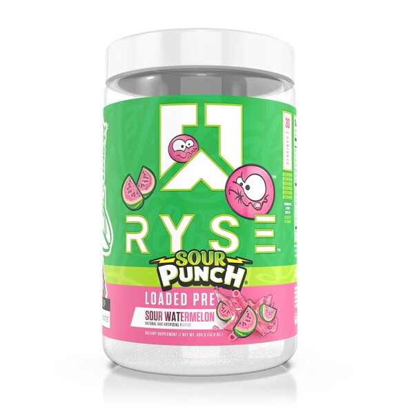 Loaded Pre, Sour Punch Sour Watermelon, 435g, RYSE - Vitax.ro