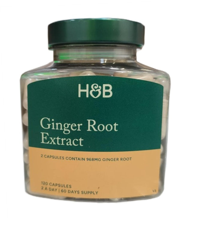 Ginger Root Extract, 120 caps, Holland & Barrett - Vitax.ro