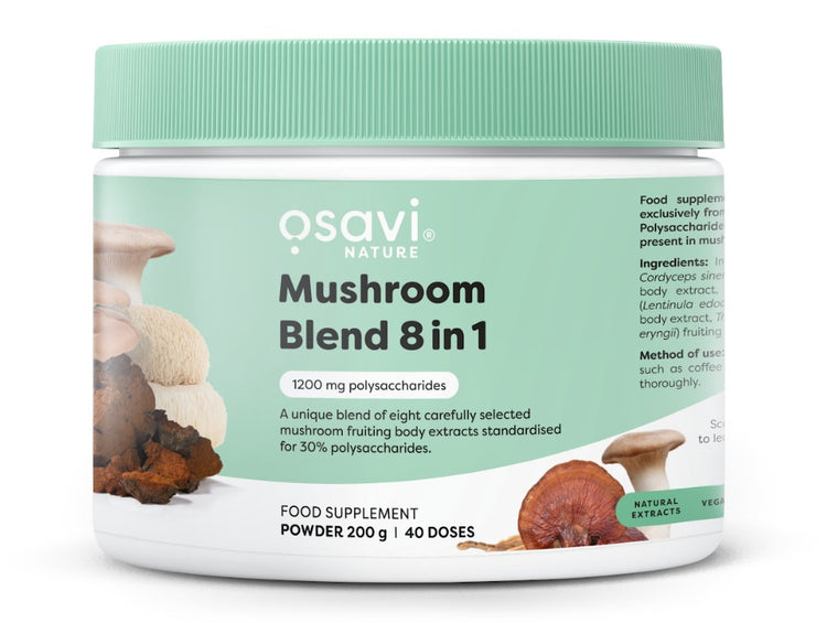 Mushroom Blend 8 in 1, 200g, Osavi - Vitax.ro