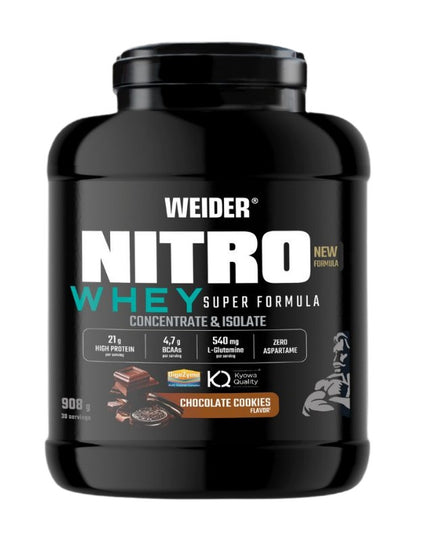 Nitro Whey Super Formula, Chocolate Cookies, 908g, Weider - Vitax.ro