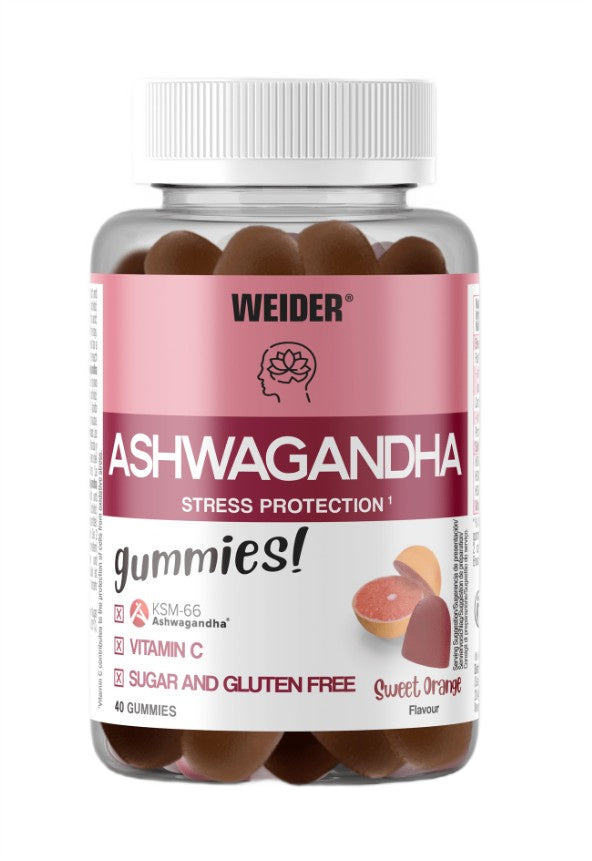 Ashwagandha Gummies, Sweet Orange, 40 gummies, Weider - Vitax.ro