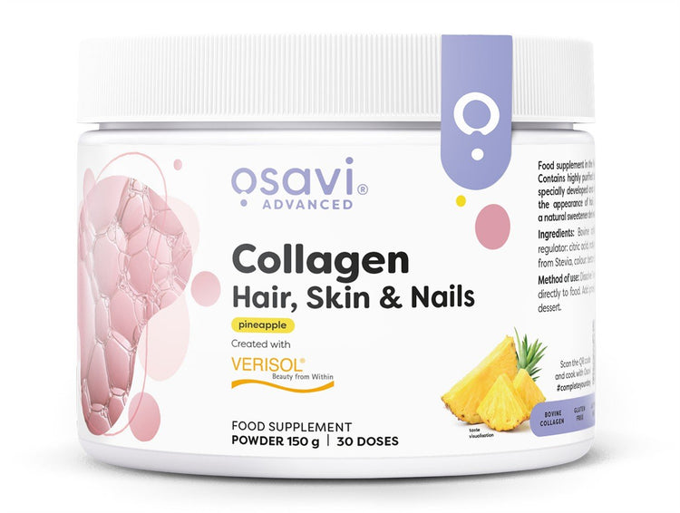 Collagen Peptides - Hair, Skin & Nails, Pineapple, 150g, Osavi - Vitax.ro