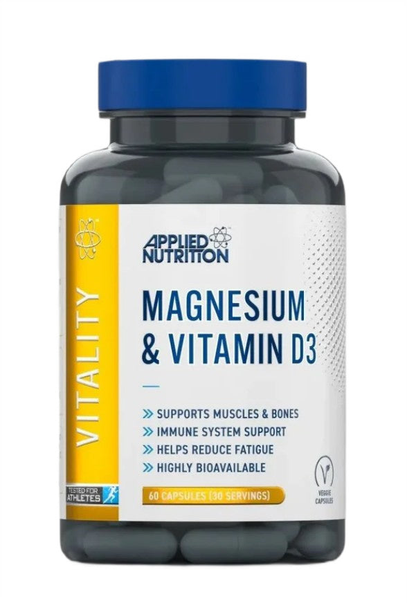 Magnesium & Vitamin D3, 60 vcaps, Applied Nutrition - Vitax.ro