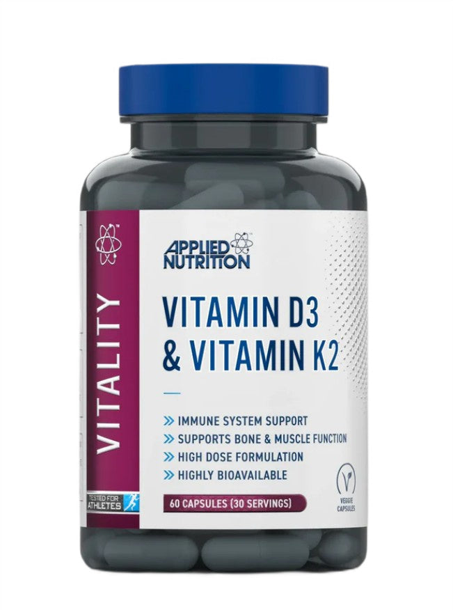 Vitamin D3 & Vitamin K2, 60 vcaps, Applied Nutrition - Vitax.ro