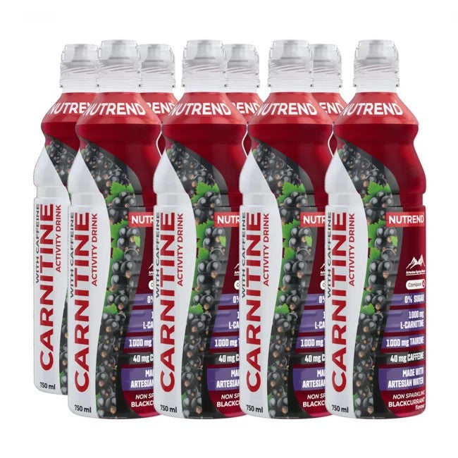 Carnitine Activity Drink with Caffeine, Non Sparkling Blackcurrant, 8 x 750 ml, Nutrend