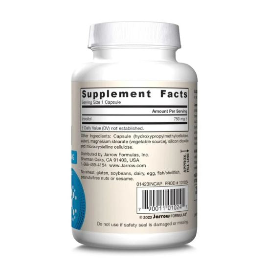Inositol 750mg, 100 Capsule Vegetale, Jarrow Formulas
