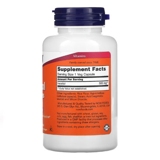 Inositol, 500mg, 100 caps, NOW Foods - Vitax.ro