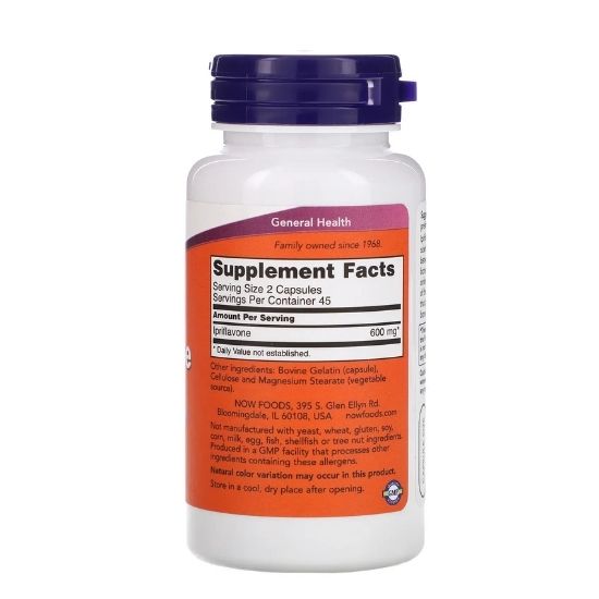 Ipriflavone, 300mg, 90 caps, NOW Foods - Vitax.ro