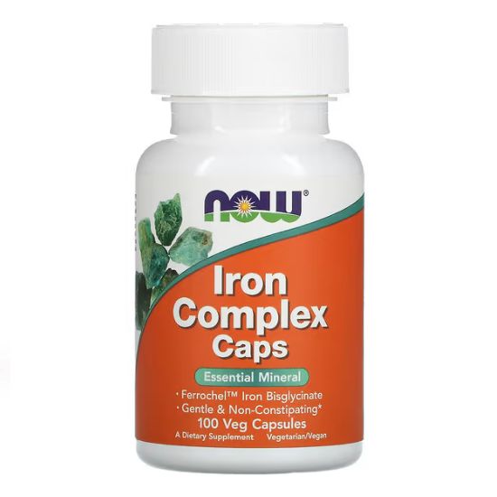Iron Complex Caps, 100 vcaps, NOW Foods - Vitax.ro