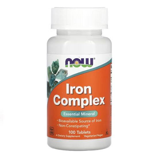 Iron Complex, 100 tablets, NOW Foods - Vitax.ro