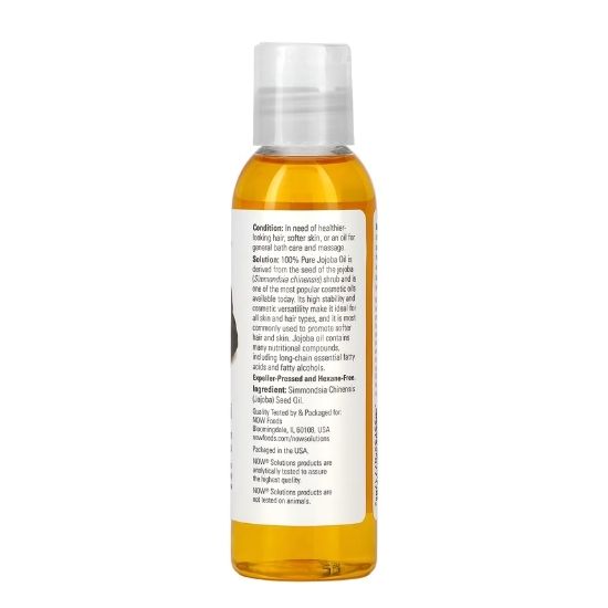Jojoba Oil, 100% Pure, 118 ml, NOW Foods - Vitax.ro