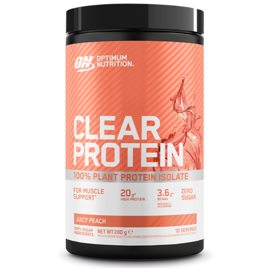Clear Protein 100% Plant Protein Isolate, 280g, Juicy Peach, Optimum Nutrition - Vitax.ro