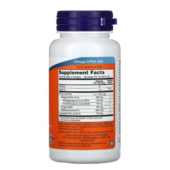 Krill & CoQ10, 60 softgels, NOW Foods - Vitax.ro